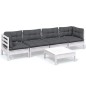vidaXL 5-tlg. Garten-Lounge-Set mit Kissen Kiefer Massivholz vidaXL 5-tlg. Garten-Lounge-Set mit Kissen Kiefer Massivholz