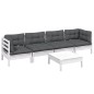 vidaXL 5-tlg. Garten-Lounge-Set mit Kissen Kiefer Massivholz vidaXL 5-tlg. Garten-Lounge-Set mit Kissen Kiefer Massivholz