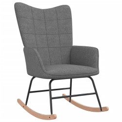 vidaXL Schaukelstuhl Dunkelgrau Stoff