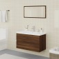 vidaXL Badmöbel-Set Braun Eichen-Optik Holzwerkstoff vidaXL Badmöbel-Set Braun Eichen-Optik Holzwerkstoff