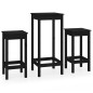 vidaXL 3-tlg. Bar-Set Schwarz Massivholz Kiefer vidaXL 3-tlg. Bar-Set Schwarz Massivholz Kiefer