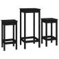 vidaXL 3-tlg. Bar-Set Schwarz Massivholz Kiefer vidaXL 3-tlg. Bar-Set Schwarz Massivholz Kiefer