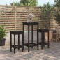 vidaXL 3-tlg. Bar-Set Schwarz Massivholz Kiefer vidaXL 3-tlg. Bar-Set Schwarz Massivholz Kiefer