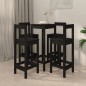 vidaXL 5-tlg. Bar-Set Schwarz Massivholz Kiefer vidaXL 5-tlg. Bar-Set Schwarz Massivholz Kiefer