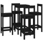 vidaXL 5-tlg. Bar-Set Schwarz Massivholz Kiefer vidaXL 5-tlg. Bar-Set Schwarz Massivholz Kiefer