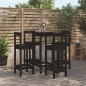 vidaXL 5-tlg. Bar-Set Schwarz Massivholz Kiefer vidaXL 5-tlg. Bar-Set Schwarz Massivholz Kiefer