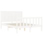vidaXL Massivholzbett mit Kopfteil Weiß 140x190 cm vidaXL Massivholzbett mit Kopfteil Weiß 140x190 cm