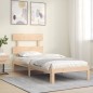 vidaXL Massivholzbett mit Kopfteil 90x200 cm vidaXL Massivholzbett mit Kopfteil 90x200 cm