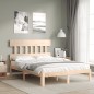 vidaXL Massivholzbett mit Kopfteil 140x200 cm vidaXL Massivholzbett mit Kopfteil 140x200 cm