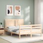 vidaXL Massivholzbett mit Kopfteil 140x200 cm vidaXL Massivholzbett mit Kopfteil 140x200 cm