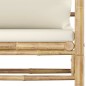 vidaXL 7-tlg. Garten-Lounge-Set mit Cremeweißen Kissen Bambus vidaXL 7-tlg. Garten-Lounge-Set mit Cremeweißen Kissen Bambus