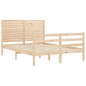 vidaXL Massivholzbett mit Kopfteil 140x200 cm vidaXL Massivholzbett mit Kopfteil 140x200 cm