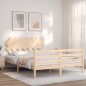 vidaXL Massivholzbett mit Kopfteil 140x200 cm vidaXL Massivholzbett mit Kopfteil 140x200 cm