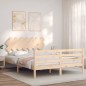 vidaXL Massivholzbett mit Kopfteil 140x200 cm vidaXL Massivholzbett mit Kopfteil 140x200 cm