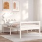 vidaXL Seniorenbett mit Kopfteil 100x200 cm Weiß Massivholz vidaXL Seniorenbett mit Kopfteil 100x200 cm Weiß Massivholz