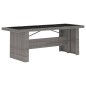 vidaXL 11-tlg. Garten-Essgruppe mit Auflagen Poly Rattan Grau vidaXL 11-tlg. Garten-Essgruppe mit Auflagen Poly Rattan Grau