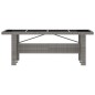 vidaXL 11-tlg. Garten-Essgruppe mit Auflagen Poly Rattan Grau vidaXL 11-tlg. Garten-Essgruppe mit Auflagen Poly Rattan Grau