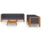 vidaXL 6-tlg. Garten-Lounge-Set mit Kissen Akazie Massivholz vidaXL 6-tlg. Garten-Lounge-Set mit Kissen Akazie Massivholz