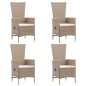 vidaXL 5-tlg. Garten-Essgruppe Beige vidaXL 5-tlg. Garten-Essgruppe Beige