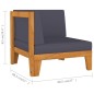 vidaXL 6-tlg. Garten-Lounge-Set mit Kissen Akazie Massivholz vidaXL 6-tlg. Garten-Lounge-Set mit Kissen Akazie Massivholz