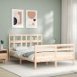 vidaXL Massivholzbett mit Kopfteil 140x200 cm vidaXL Massivholzbett mit Kopfteil 140x200 cm