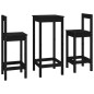 vidaXL 3-tlg. Bar-Set Schwarz Massivholz Kiefer vidaXL 3-tlg. Bar-Set Schwarz Massivholz Kiefer