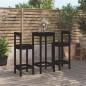 vidaXL 3-tlg. Bar-Set Schwarz Massivholz Kiefer vidaXL 3-tlg. Bar-Set Schwarz Massivholz Kiefer