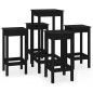 vidaXL 5-tlg. Bar-Set Schwarz Massivholz Kiefer vidaXL 5-tlg. Bar-Set Schwarz Massivholz Kiefer