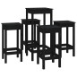 vidaXL 5-tlg. Bar-Set Schwarz Massivholz Kiefer vidaXL 5-tlg. Bar-Set Schwarz Massivholz Kiefer