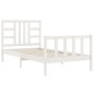 vidaXL Massivholzbett mit Kopfteil Weiß 90x190 cm vidaXL Massivholzbett mit Kopfteil Weiß 90x190 cm