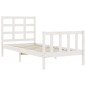 vidaXL Massivholzbett mit Kopfteil Weiß 90x190 cm vidaXL Massivholzbett mit Kopfteil Weiß 90x190 cm