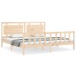 vidaXL Massivholzbett mit Kopfteil 180x200 cm vidaXL Massivholzbett mit Kopfteil 180x200 cm