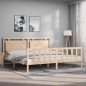 vidaXL Massivholzbett mit Kopfteil 180x200 cm vidaXL Massivholzbett mit Kopfteil 180x200 cm