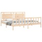 vidaXL Massivholzbett mit Kopfteil 180x200 cm vidaXL Massivholzbett mit Kopfteil 180x200 cm