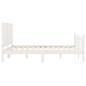 vidaXL Massivholzbett mit Kopfteil Weiß 160x200 cm vidaXL Massivholzbett mit Kopfteil Weiß 160x200 cm
