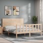 vidaXL Massivholzbett mit Kopfteil 160x200 cm vidaXL Massivholzbett mit Kopfteil 160x200 cm
