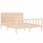 vidaXL Massivholzbett mit Kopfteil 160x200 cm vidaXL Massivholzbett mit Kopfteil 160x200 cm