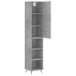 Highboard Betongrau 34,5x34x180 cm Holzwerkstoff Highboard Betongrau 34,5x34x180 cm Holzwerkstoff