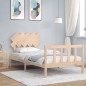 vidaXL Massivholzbett mit Kopfteil 100x200 cm vidaXL Massivholzbett mit Kopfteil 100x200 cm