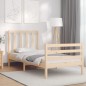 vidaXL Massivholzbett mit Kopfteil vidaXL Massivholzbett mit Kopfteil