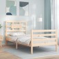 vidaXL Massivholzbett mit Kopfteil vidaXL Massivholzbett mit Kopfteil