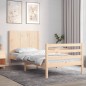 vidaXL Massivholzbett mit Kopfteil vidaXL Massivholzbett mit Kopfteil
