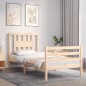 vidaXL Massivholzbett mit Kopfteil vidaXL Massivholzbett mit Kopfteil