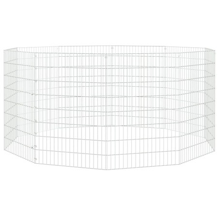 vidaXL Kaninchenkäfig 10 Paneele 54x80 cm Verzinktes Eisen