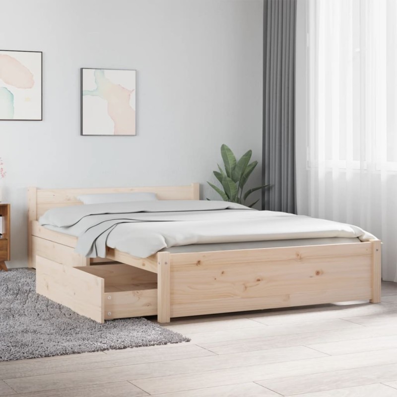 vidaXL Bett mit Schubladen 120x190 cm vidaXL Bett mit Schubladen 120x190 cm