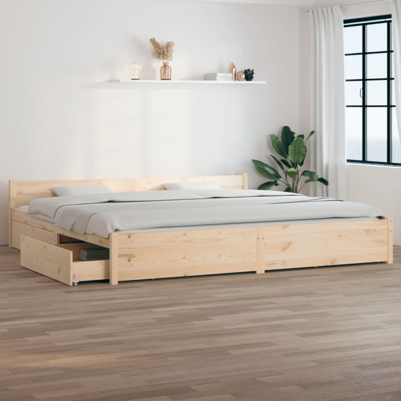 vidaXL Bett mit Schubladen 200x200 cm vidaXL Bett mit Schubladen 200x200 cm