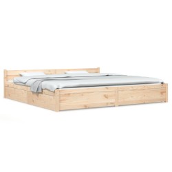 vidaXL Bett mit Schubladen 200x200 cm