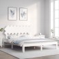 vidaXL Massivholzbett mit Kopfteil Weiß 160x200 cm vidaXL Massivholzbett mit Kopfteil Weiß 160x200 cm