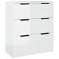vidaXL 3-tlg. Sideboard Hochglanz-Weiß Holzwerkstoff vidaXL 3-tlg. Sideboard Hochglanz-Weiß Holzwerkstoff