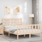 vidaXL Massivholzbett mit Kopfteil 140x200 cm vidaXL Massivholzbett mit Kopfteil 140x200 cm